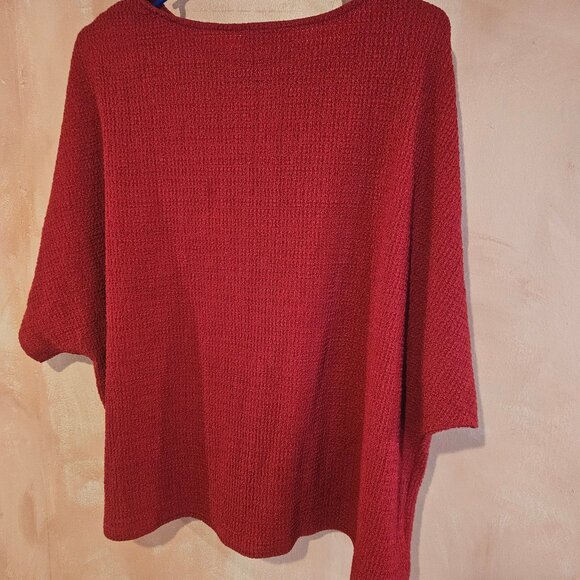 cider red textured blouse, 2XL - Picture 3 of 3